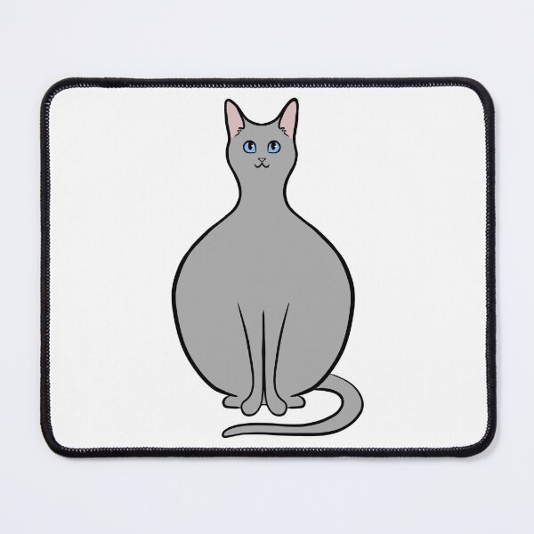 Item preview, Light Gray Cat with blue eyes designed and sold by CreationsByBear.