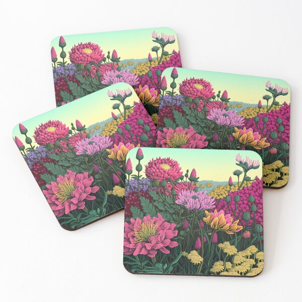 Item preview, A field of eccentric flowers designed and sold by wanderingweird.
