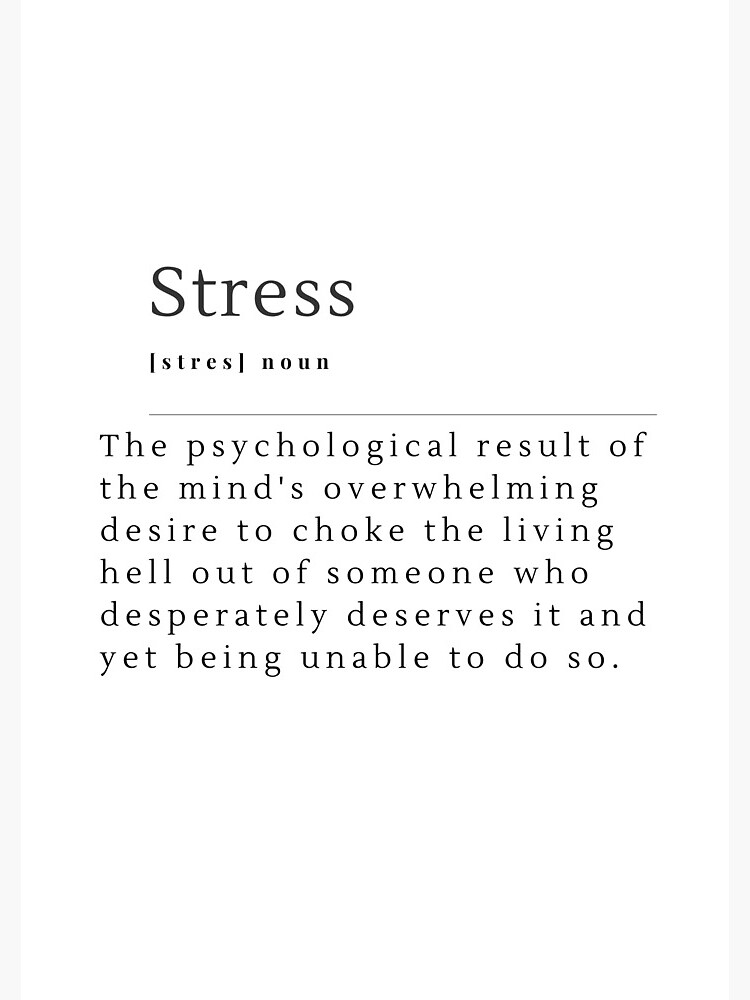 Die Definition von Stress - Zubehör | Spiralblock