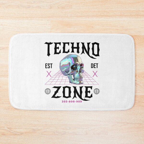 Item preview, TECHNO - Techno Zone  Skull (Black/pink) designed and sold by Discothreadz.