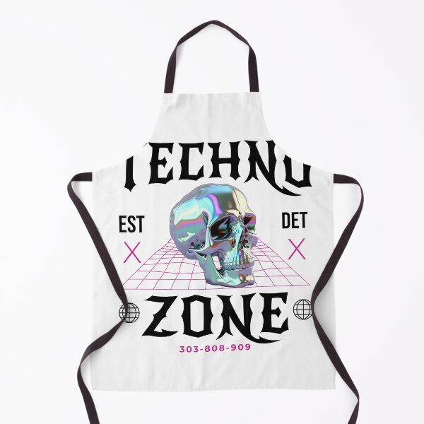 Item preview, TECHNO - Techno Zone  Skull (Black/pink) designed and sold by Discothreadz.