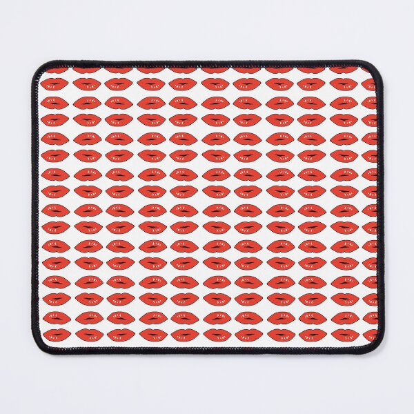 Item preview, Bright Red Pouty Lips Pattern designed and sold by Zab Butler Design.