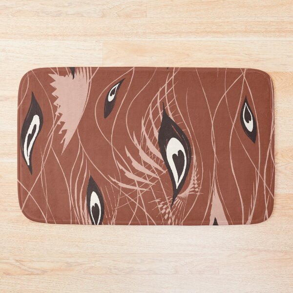 Item preview, Peacock Abstract in Cinnamon Brown Peach Pink Onyx designed and sold by Jean-Pham.