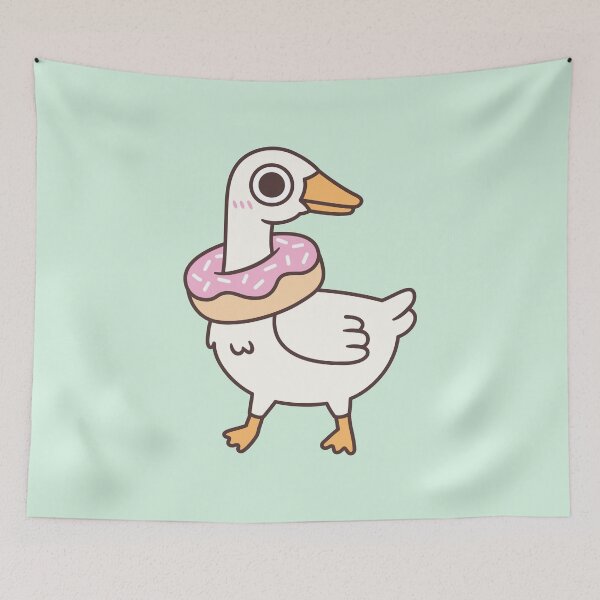 Item preview, Cute Silly Goose With Donut Around Neck designed and sold by rustydoodle.