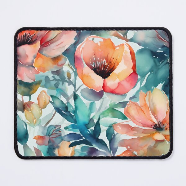Item preview, colourful watercolour Flowers, digital art designed and sold by AthenaUK.