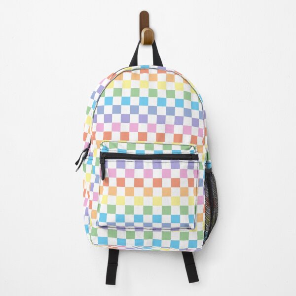 Item preview, Bright pastel rainbow checkerboard designed and sold by LittleBettyMakes.