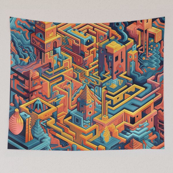 Item preview, Orange Labyrinth designed and sold by CustomHDPrints.