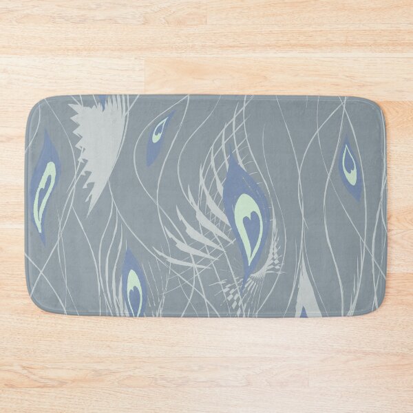 Item preview, Peacock Abstract in Grey blue mint designed and sold by Jean-Pham.