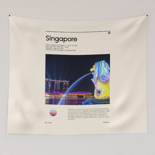 Item preview, Singapore (Travel poster) designed and sold by RabbitK.