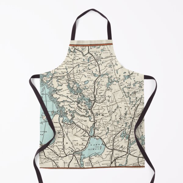 Item preview, Vintage Map - Muskoka, Huntsville, Haliburton, Simcoe, Parry Sound, Peterborough Regions designed and sold by Gin Neko.