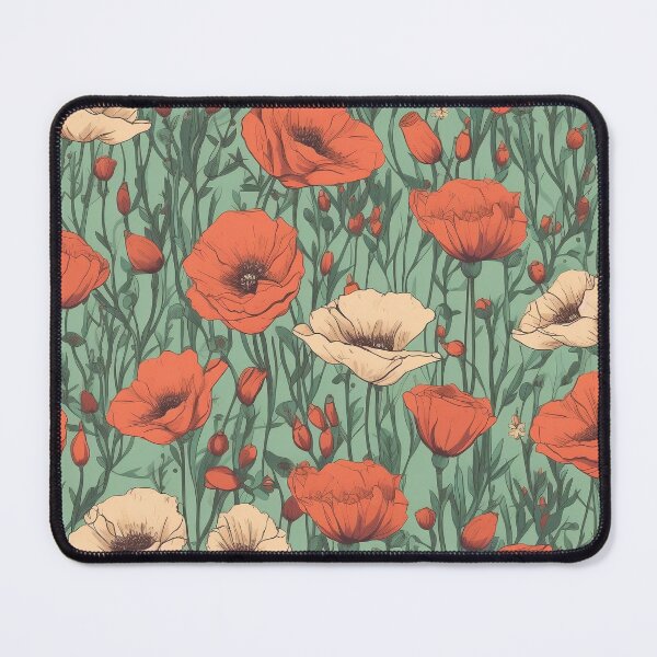 Item preview, Patrón de flor de amapola naranja designed and sold by Patternists.