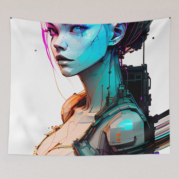 Item preview, High-Tech Style - An Illustration of a Cyberpunk Girl designed and sold by GalihDA.