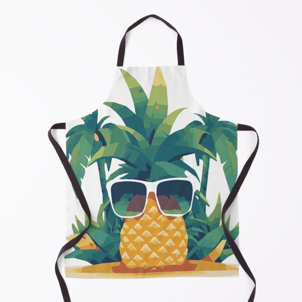 Item preview, Pineapple with Sunglasses on a Tropical Island designed and sold by frogg136.