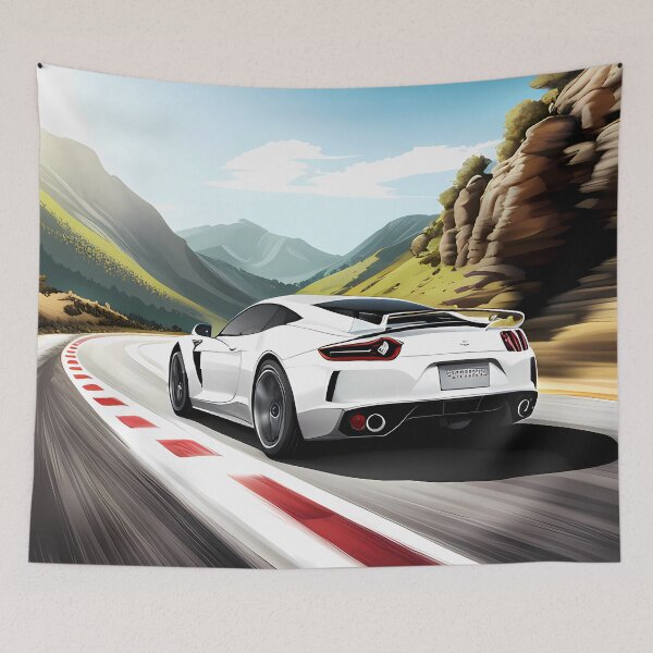 Item preview, White sport car racing in the mountain designed and sold by Xiangster987.