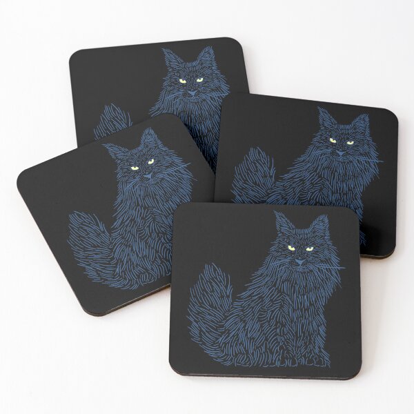 Item preview, Maine Coon Linocut style cat design designed and sold by DaveDanchuk.