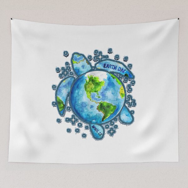 Item preview, Earth Day 2022 Restore Earth Sea Turtle Art Save the Planet designed and sold by alimuson.