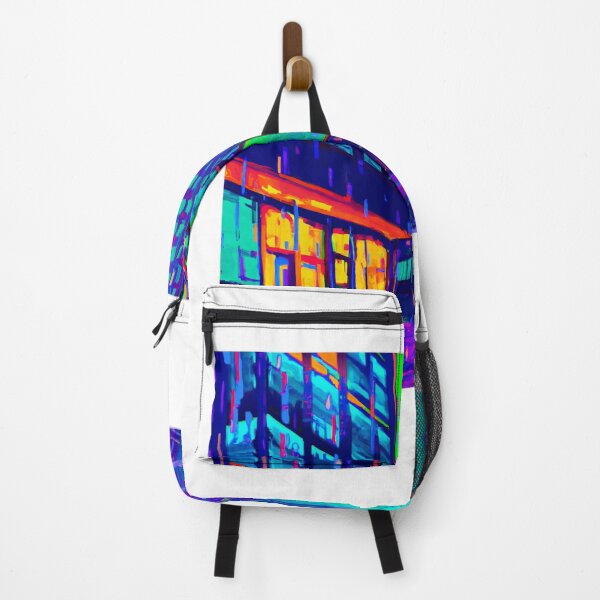 Item preview, Abstract Raining Neon City Digital Art designed and sold by SnoopyTF.