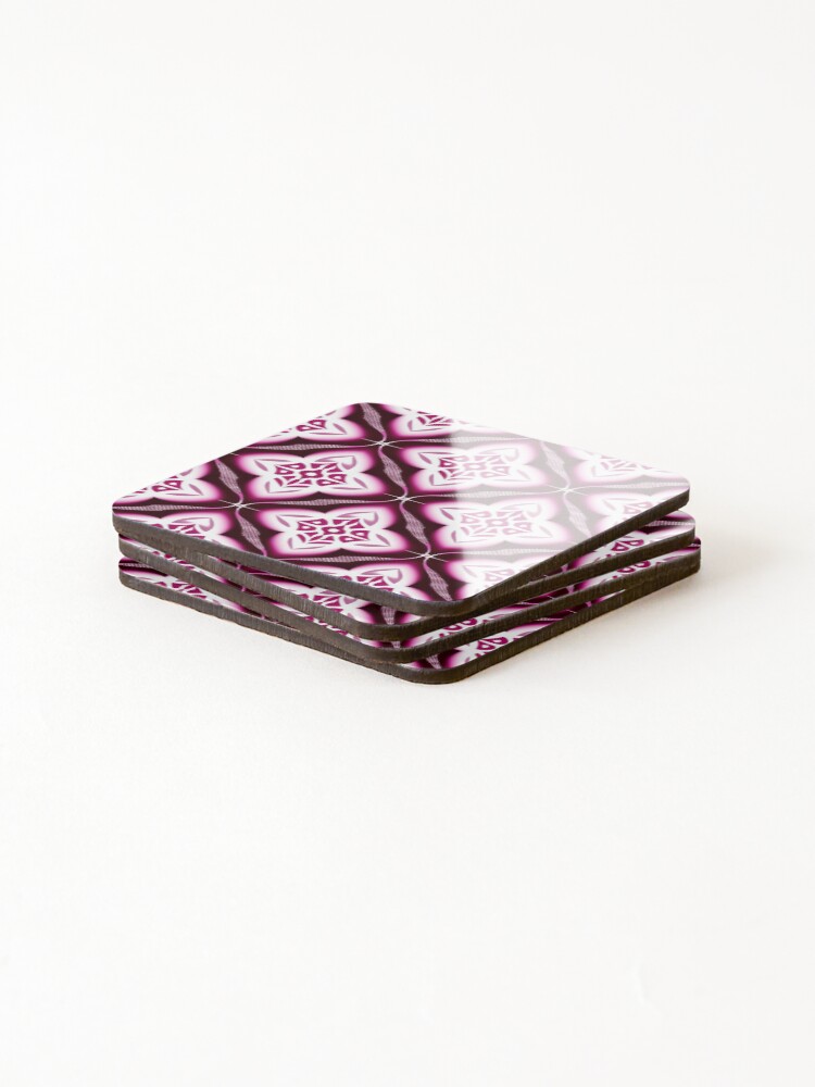 Thumbnail 4 of 5, Coasters (Set of 4), Abstract Geometric Flower Pattern designed and sold by DigiArtworksStr.