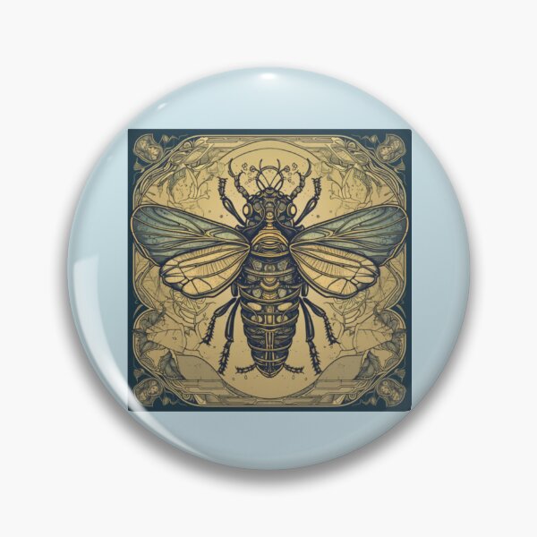Item preview, Art Nouveau Stylized Cicada Insect Design #2 designed and sold by Step, Repeat.