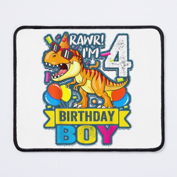 Item preview, Rawr I'm 4th Birthday Boy Dinosaur T-rex 4 Years Old Party designed and sold by alimuson.