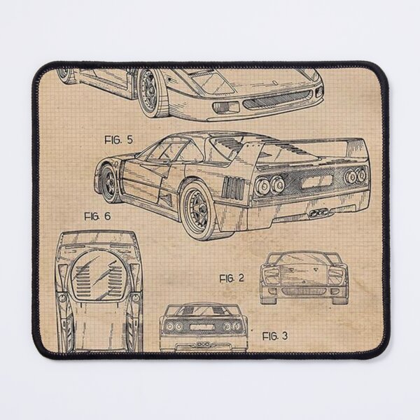 Item preview, Vintage Ferrari F40  patent sketch designed and sold by antoniohermanz.