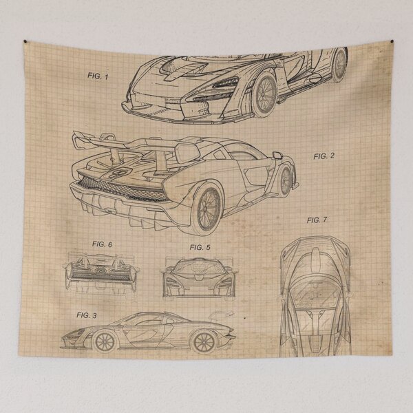 Item preview, Vintage Mclaren p1 sketch designed and sold by antoniohermanz.