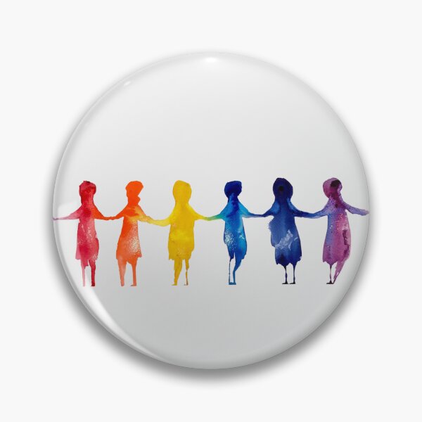Item preview, Dancing rainbow Ladies holding hands designed and sold by Deb Webb.