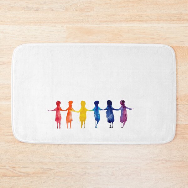 Item preview, Dancing rainbow Ladies holding hands designed and sold by Deb Webb.