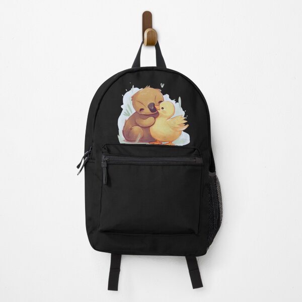Item preview, cute drawing of a bear hugging a duck designed and sold by dygo1986.
