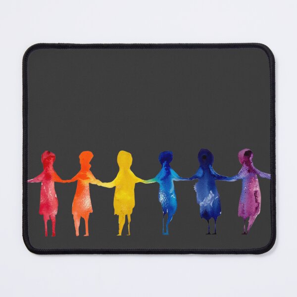 Item preview, Dancing rainbow Ladies holding hands designed and sold by Deb Webb.