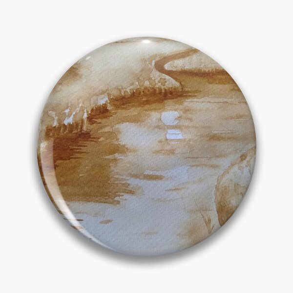 Item preview, River landscape painted with coffee  designed and sold by SanMould.