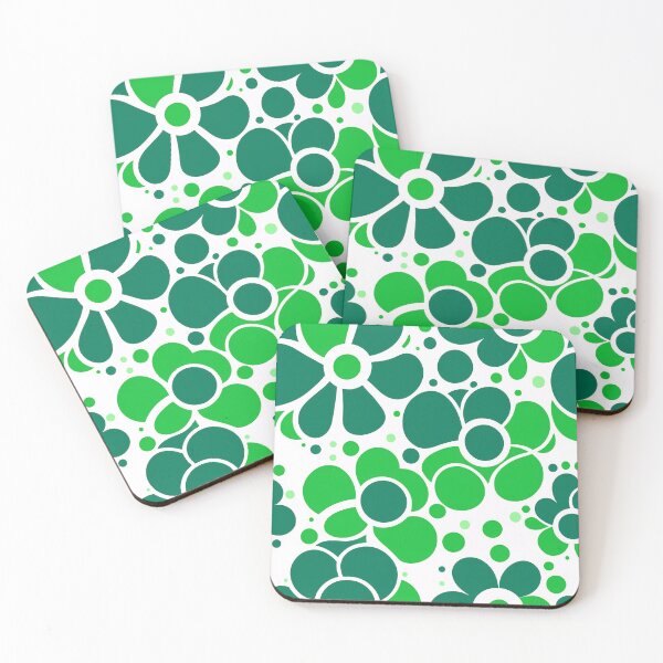 Item preview, Green Flowers Garden Pattern  designed and sold by Digi Artworks Store.