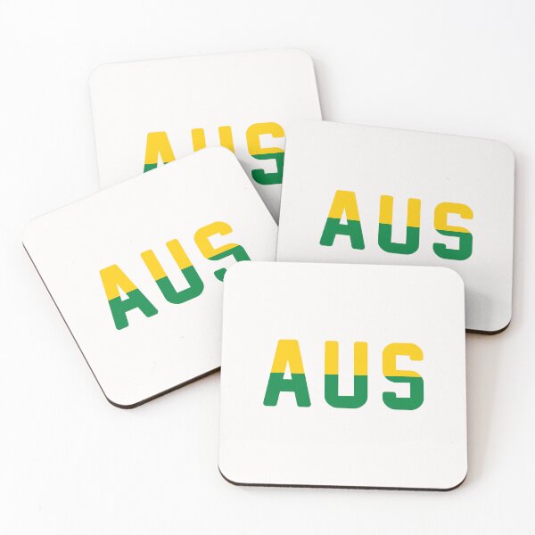 Item preview, AUS (Australia) Gold / Green / White Background designed and sold by PEK1787.