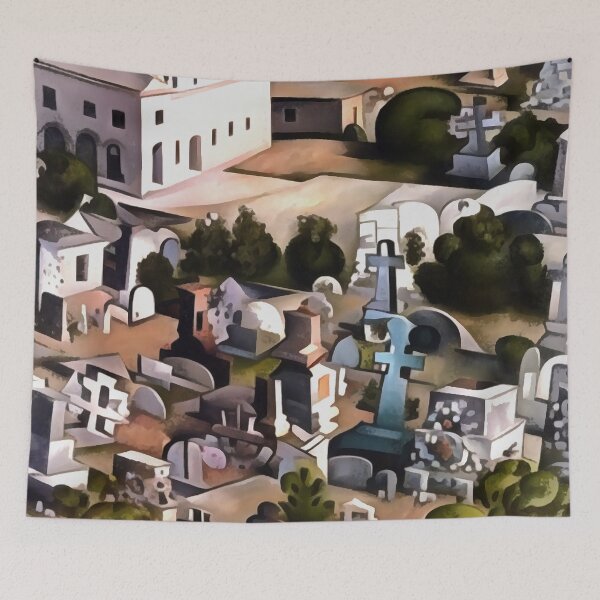 Item preview, Kayakoy Fethiye Deserted Town Geometric Art Abstract designed and sold by taiche.