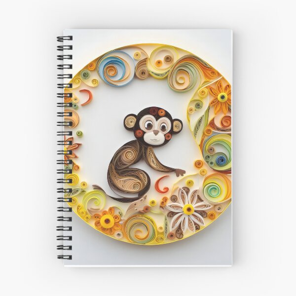 Item preview, Earth Monkey - Quilled Paper Artwork - AI Generated designed and sold by Quilluminations.