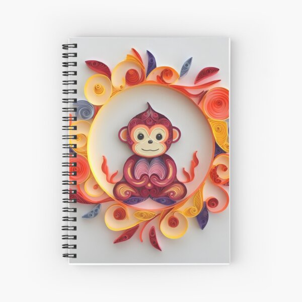 Artikel-Vorschau von Fire Monkey - Quilled Paper Artwork - KI-generiert, designt und verkauft von Quilluminations.