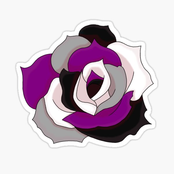 asexual rose (warm shading) Sticker