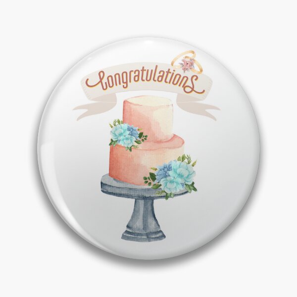 Item preview, Wedding Fondant Cake Sticker Topper | Congratulations | Wedding Rings designed and sold by Sketchbook Studio by Aqsaa.