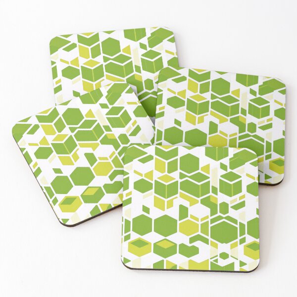 Item preview, Green Geometric Cubes Design designed and sold by Digi Artworks Store.