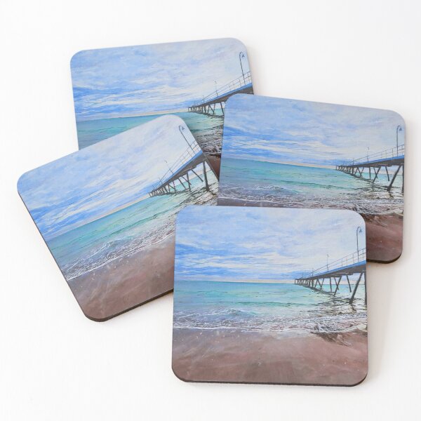 Item preview, Glenelg Jetty at sunset designed and sold by ChristineDavisArt.