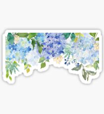 Blue Lilac Watercolor Hydrangea Sticker