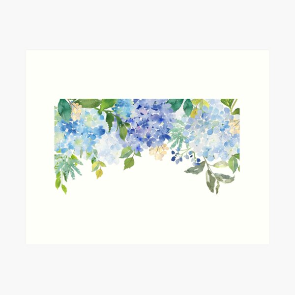 Item preview, Blue Lilac Watercolor Hydrangea designed and sold by junkydotcom.