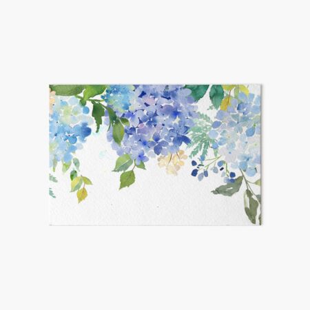 Blue Lilac Watercolor Hydrangea Art Board Print