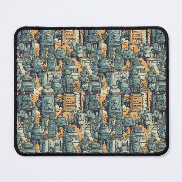 Item preview, Pattern City of Robots Cartoon Style designed and sold by Arncil.