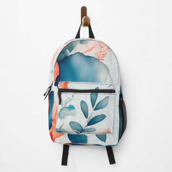 Item preview, Watercolor- Floral Clutter Coral and Blue  designed and sold by ElectraW.