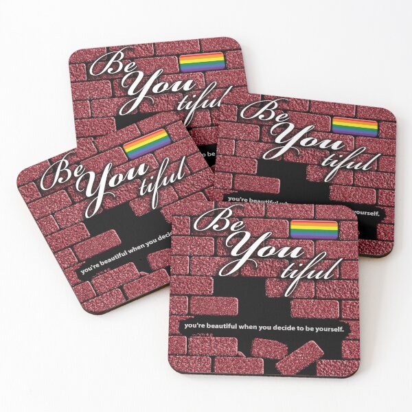 Item preview, Be You Tiful Pride Flag Brick in the Wall designed and sold by TheirChoice.