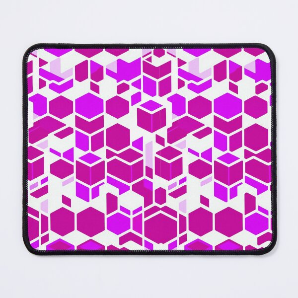 Item preview, Cool Hot Pink Cubes Squares Patterns designed and sold by Digi Artworks Store.