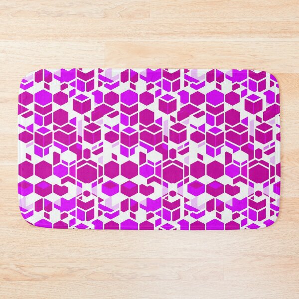 Item preview, Cool Hot Pink Cubes Squares Patterns designed and sold by Digi Artworks Store.