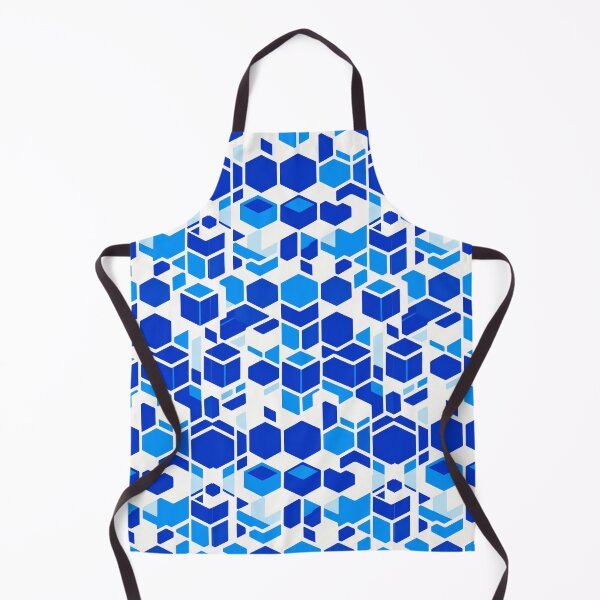 Item preview, Blue Geometric Cubes Pattern designed and sold by Digi Artworks Store.