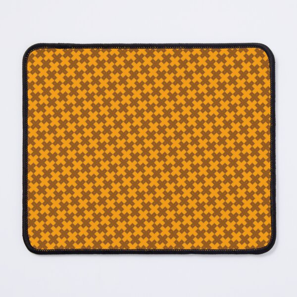 Item preview, 70s style orange-brown cross pattern designed and sold by candlewithhare.
